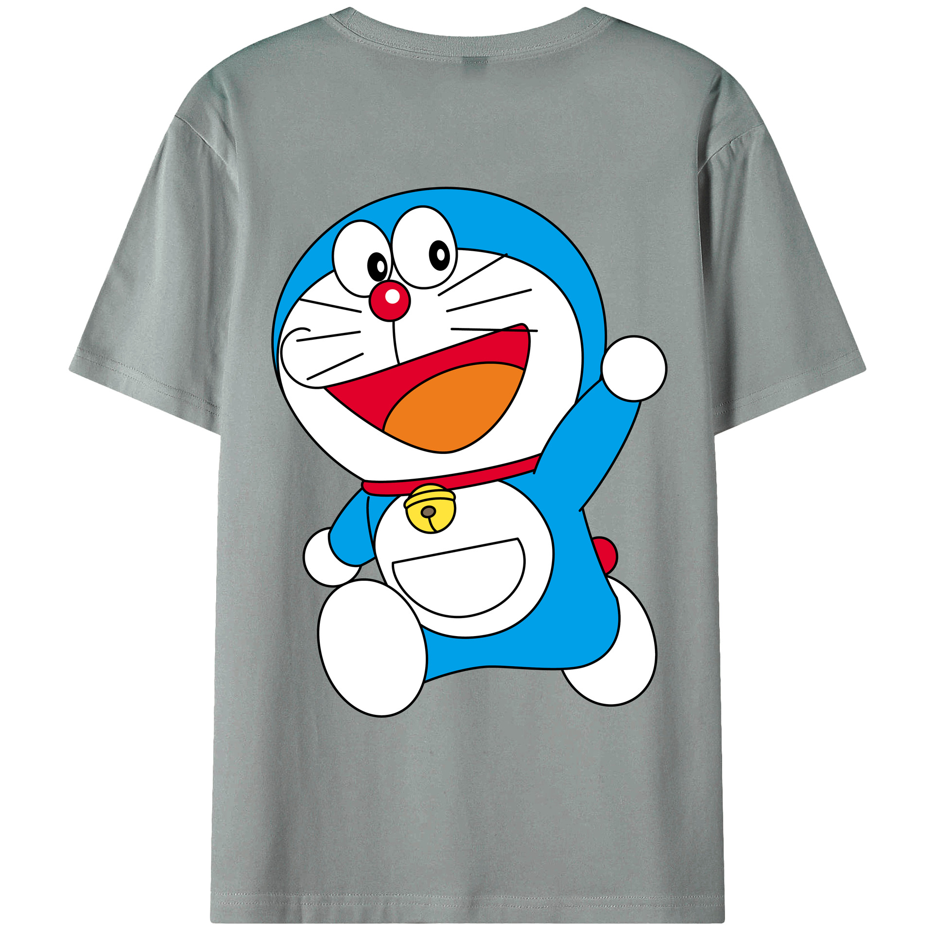 （画像用） ドラえもん Doraemon 綿100％ メンズ半袖Tシャツ（バックプリント） 通気性